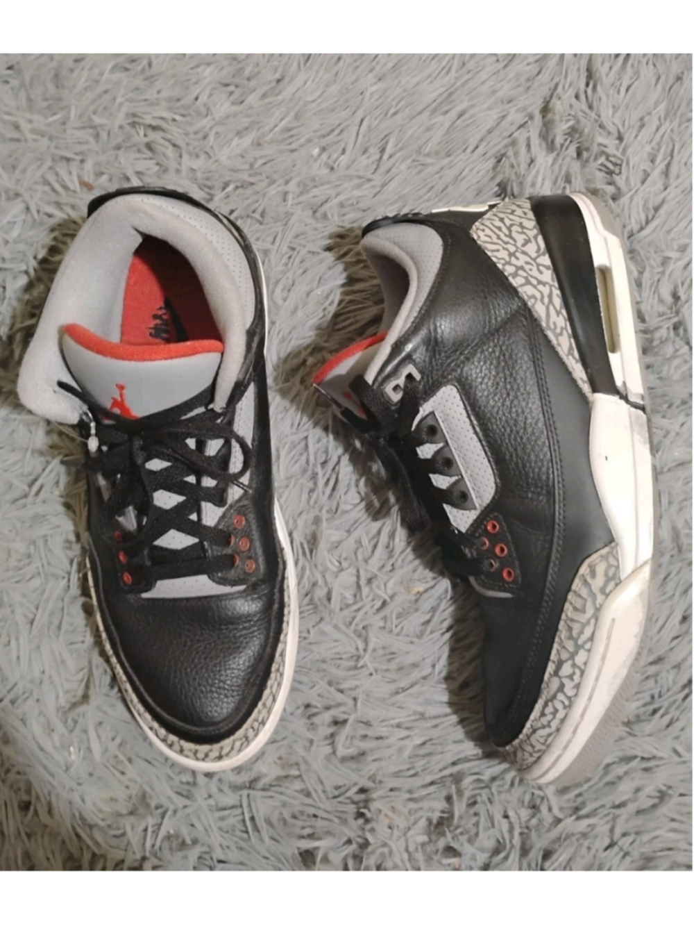 Air Jordan 3 Retro Black Cement 2018 Men Size 10 Sneakers 854262-001